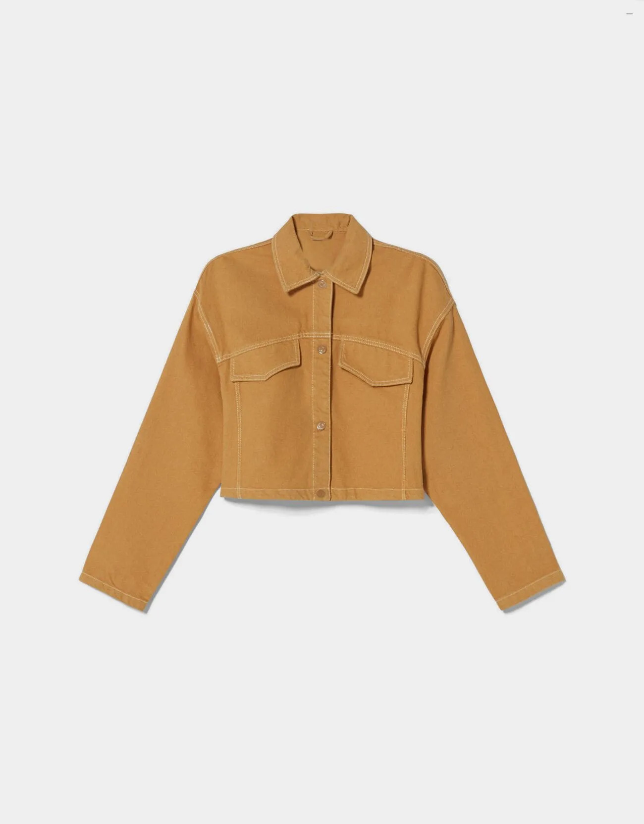 Truckerjacke aus Baumwolle mit Kontrastfarbe